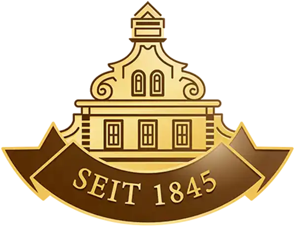 Historiches Hauswappen mit Banner seit 1845