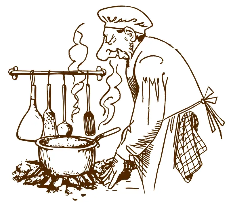 Alte Illustration von Paar bei Essen in der Gaststätte