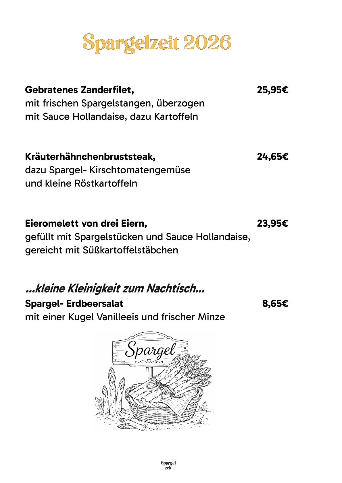 Sonderkarte Spargelzeit 2026-2